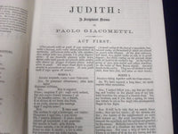 1866 GIACOMETTI'S TRAGEDY OF JUDITH REPRESENTED BY MADAME RISTORI BOOK - J 1887