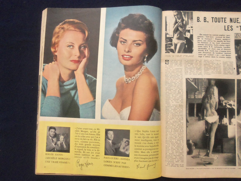 1958 OCT 9 CINEMONDE SPECIAL MAGAZINE-BRIDGET BARDOT COVER -M. MONROE - SP 4868J
