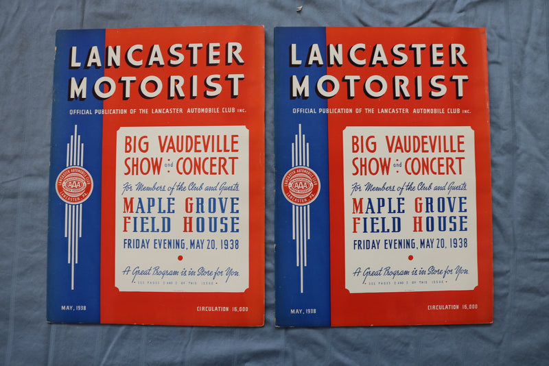 1938 LANCASTER MOTORIST MAGAZINE - LOT OF 8 - O 3734