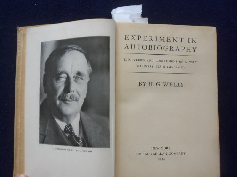 1934 EXPERIMENT IN AUTOBIOGRAPHY HARDCOVER BOOK BY H. G. WELLS - KD 8623