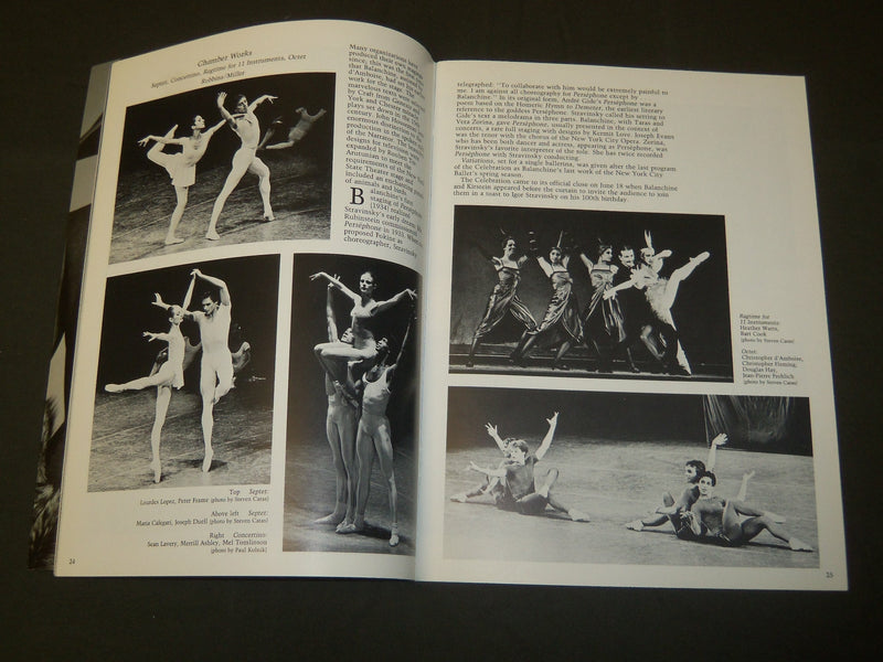 1983 NEW YORK CITY BALLET SPRING GALA PROGRAM LOT OF 2 - NICE PHOTOS - J 5149