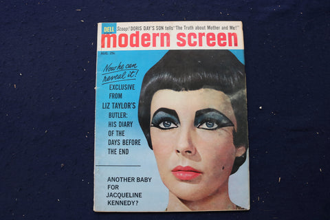 1962 AUGUST MODERN SCREEN MAGAZINE - ELIZABETH TAYLOR COVER - E 17414