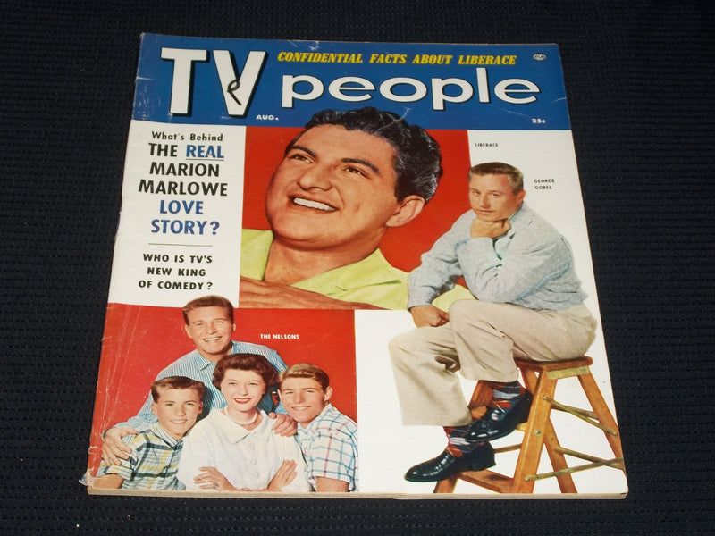 1955 AUGUST TV PEOPLE MAGAZINE - LIBERACE FRONT COVER - E 3454