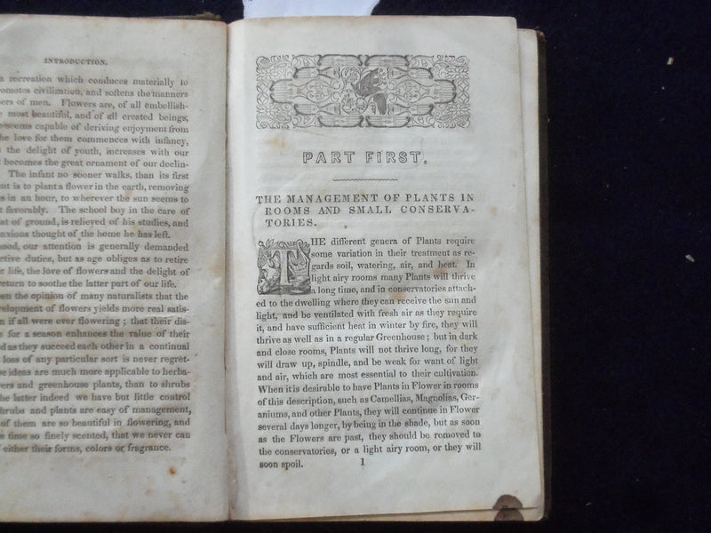 1845 THE AMERICAN FLORIST HARDCOVER BOOK BY JAMES NORMAN ELEY - KD 8746