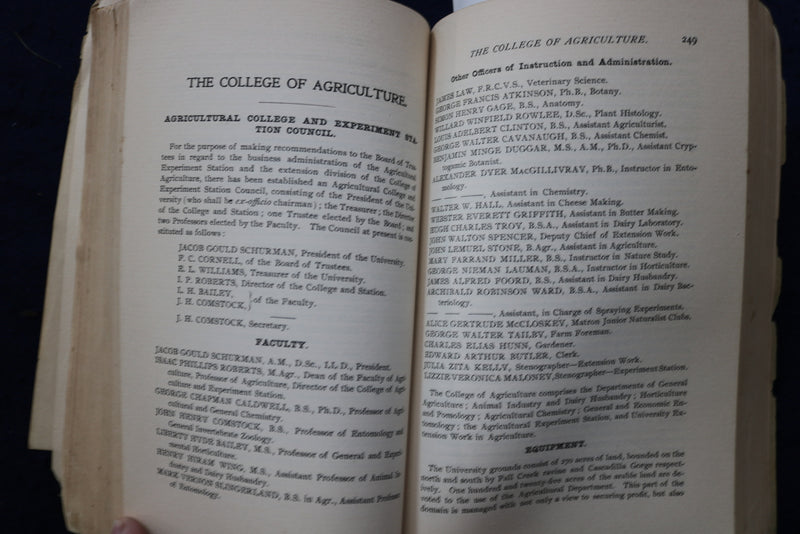 1900-1901 CORNELL UNIVERSITY REGISTER AND MAP - SOFTCOVER BOOK - K 823