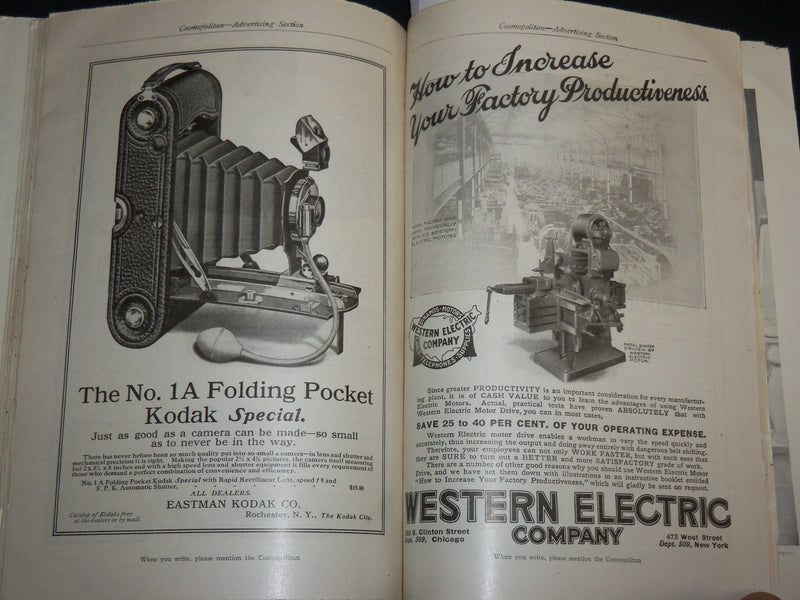 1908 JULY THE COSMOPOLITAN MAGAZINE - SUMMER'S RETURN - NICE ADS - J 6693