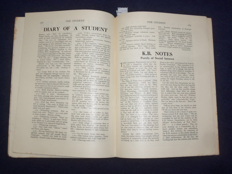 1938 FEB 1 THE STUDENT EDINBURGH UNIVERSITY MAGAZINE - JUBILEE NUMBER - J 9473