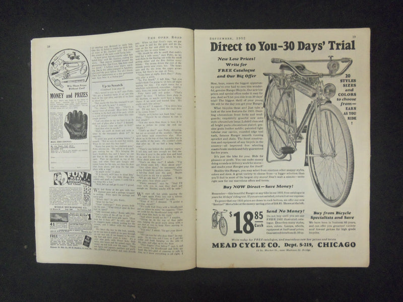 1932 SEPTEMBER OPEN ROAD FOR BOYS MAGAZINE - ST 4618