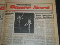 1980-1983 CANADIAN DANCE NEWS NEWSPAPER LOT OF 25 - BALLET - PHOTOS - NP 4254