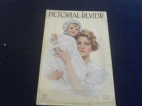 1914 MAY PICTORIAL REVIEW MAGAZINE - GREAT ILLUSTRATIONS - B 2801X