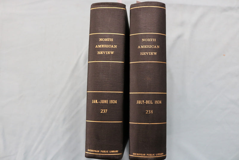 1934 THE NORTH AMERICAN REVIEW- BOUND VOLUMES -COMPLETE YEAR- LOT OF 2 - KD 9673