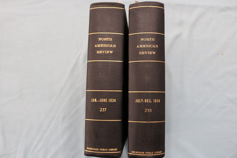1934 THE NORTH AMERICAN REVIEW- BOUND VOLUMES -COMPLETE YEAR- LOT OF 2 - KD 9673