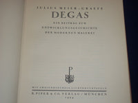 1924 DEGAS BOOK JULIUS MEIER GRAEFE - GERMAN TEXT - 62 ILLUSTRATIONS - KD 2426