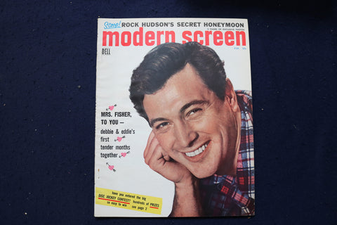 1956 FEBRUARY MODERN SCREEN MAGAZINE - ROCK HUDSON COVER - E 17362