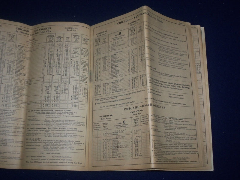 1963 APRIL 28 UNION PACIFIC RAILROAD TIME TABLES GUIDE - GREAT INFO - J 5726