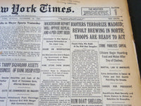 1930 NOVEMBER 16 NEW YORK TIMES - RIOTERS TERRORIZE MADRID REVOLT - NT 5661