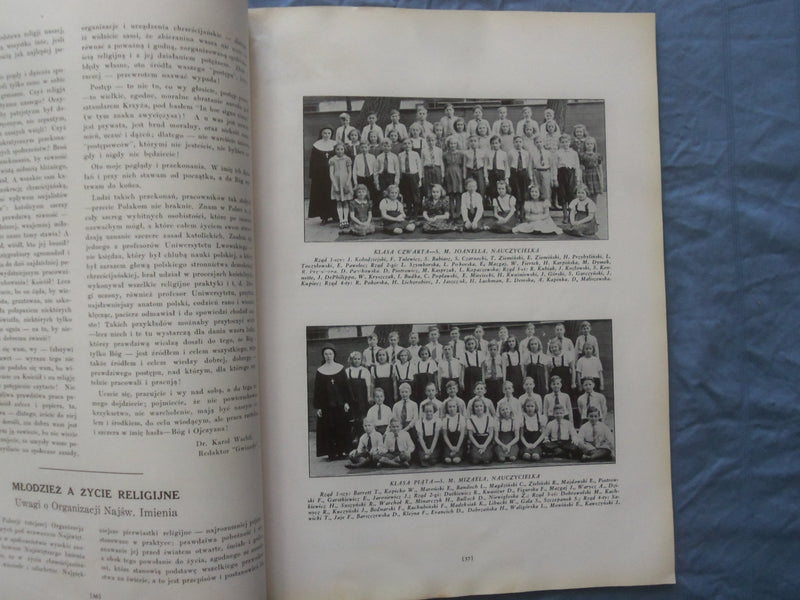 1941 ST. STANISLAUS PARISH YEARBOOK - PHILADELPHIA, PA - POLISH TEXT - YB 3395