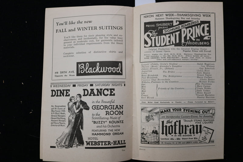 1935 THE GREAT WALTZ PROGRAM - NIXON THEATRE - K 2467