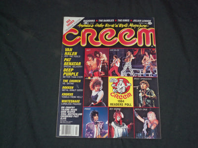 1985 MARCH CREEM MAGAZINE - VAN HALEN, PAT BENATAR, SPRINGSTEEN COVER - CW 473