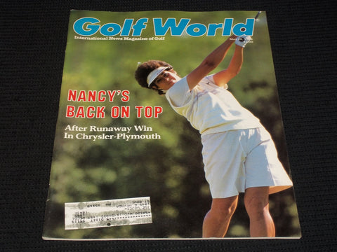 1988 MAY 20 GOLF WORLD MAGAZINE - NANCY LOPEZ FRONT COVER - E 6218