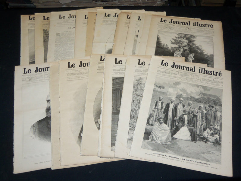 1890-1895 LE JOURNAL ILLUSTRE FRENCH MAGAZINE LOT OF 19 ISSUES - NP 5374