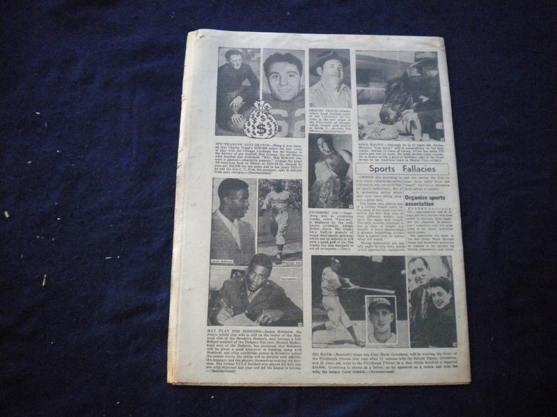 1947 FEB 1 PHILADELPHIA DAILY NEWS NEWSPAPER - JACKIE ROBINSON-MONTREAL- NP 5994