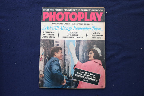 1964 DECEMBER PHOTOPLAY MAGAZINE - JOHN AND JACKIE KENNEDY COVER - E 18603