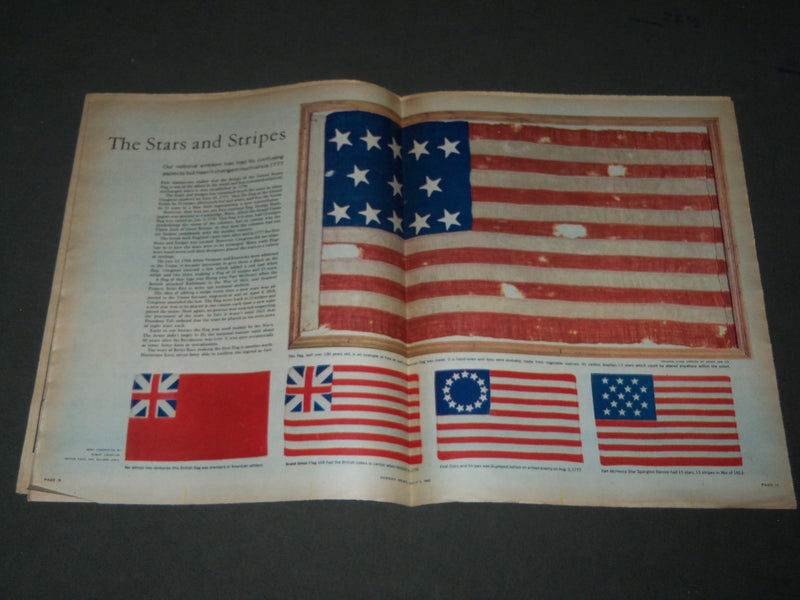 1962 JULY 1 SUNDAY NEW YORK NEWS COLOROTO MAGAZINE - OLD GLORY COVER - J 2985