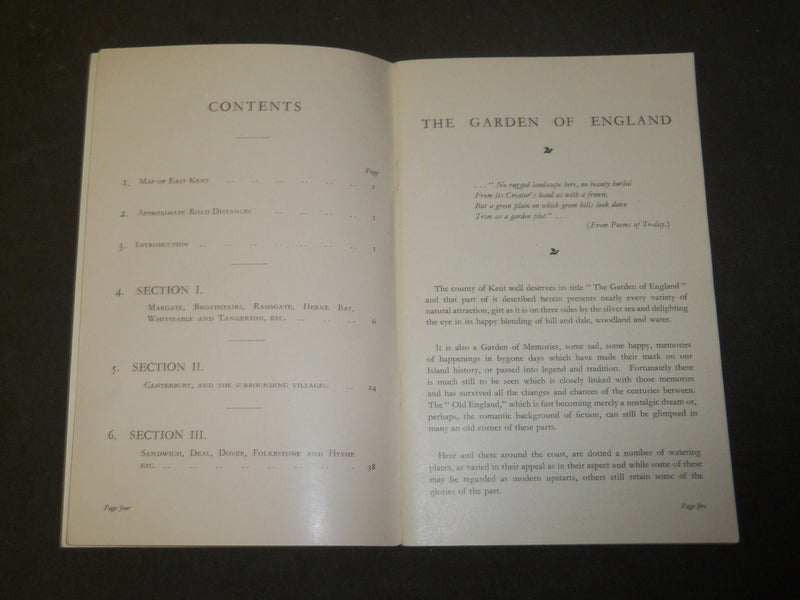 1930'S PICTORIAL GUIDE TO EAST KENT BOOK - NICE PHOTOS - J 3662
