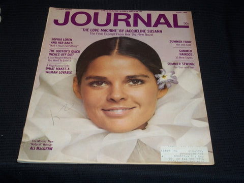1969 JUNE LADIES' HOME JOURNAL MAGAZINE - ALI MACGRAW FRONT COVER - E 4439