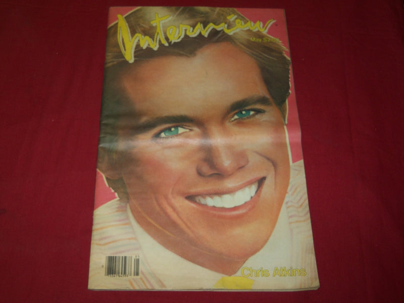 1983 MAY INTERVIEW MAGAZINE - CHRIS ATKINS COVER BY ANDY WARHOL - B 5446