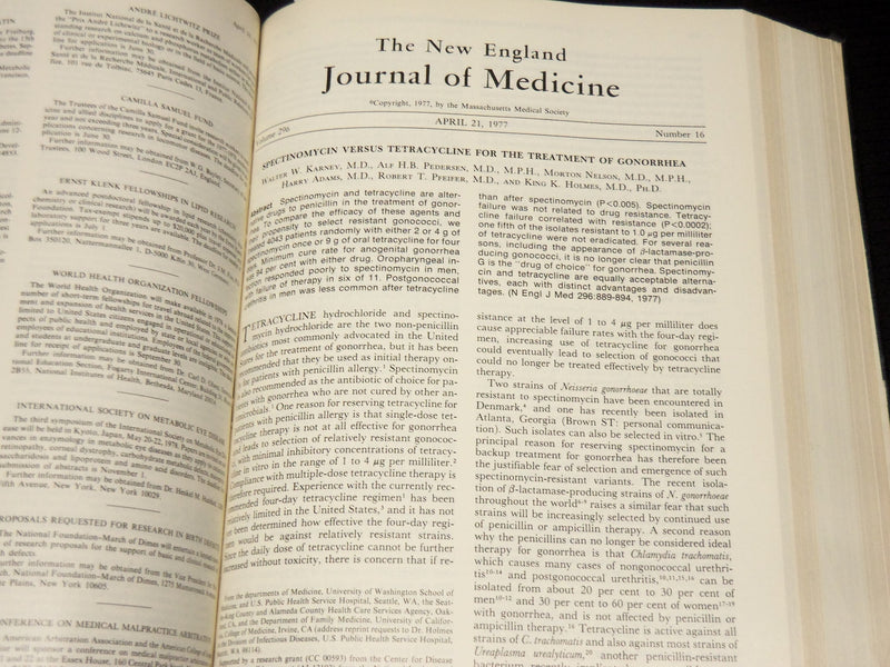 1977 JANUARY-JUNE THE NEW ENGLAND JOURNAL OF MEDICINE BOUND VOLUME - KD 6132R