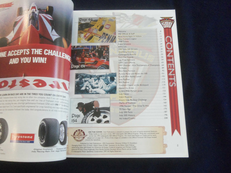 1997 MAY 25 81ST INDIANAPOLIS 500 RACING PROGRAM - GREAT PHOTOS - SP 6599H