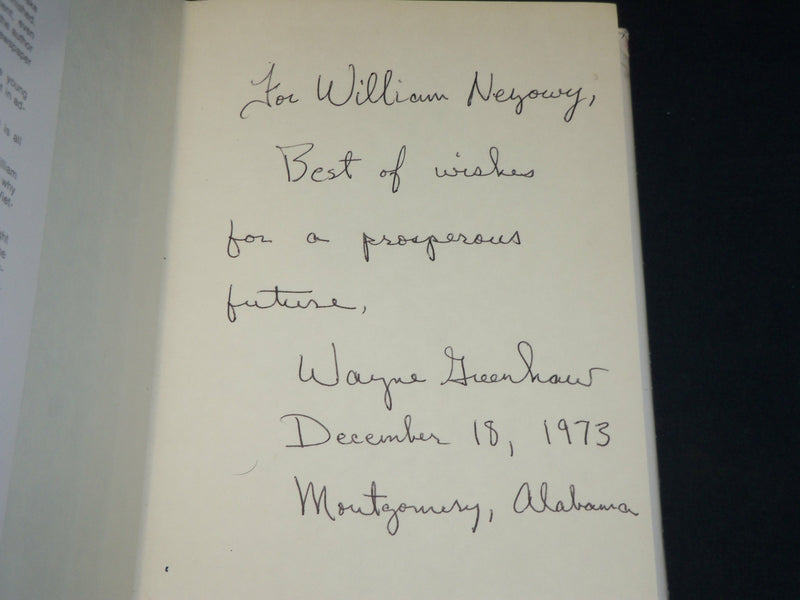 1971 THE MAKING OF A HERO BOOK INSCRIBED BY WAYNE GREENSHAW -1ST PRINTING- D 496