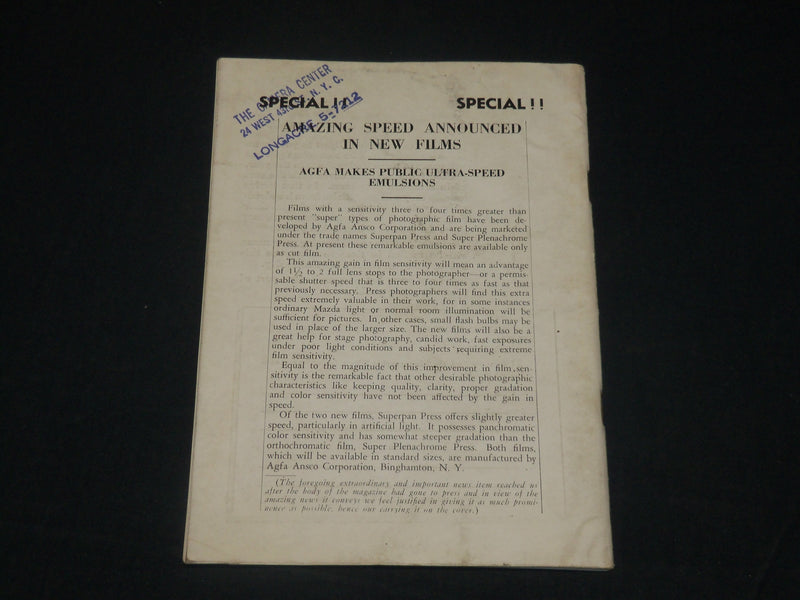 1937 NOV PHOTOGRAPHIC DIGEST MAGAZINE VOLUME 3 NO. 6 - FOOTBALL COVER- J 5781