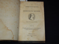 1838 THE UNITED STATES & DEMOCRATIC REVIEW MAGAZINE BOUND VOLUME NO. 1 - KD 9525