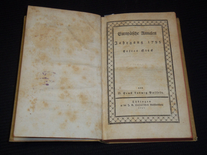 1795-1802 EUROPAISCHE ANNALEN BY ERNST LUDWIG POSSELT VOLUME LOT OF 7 - KD 3479M
