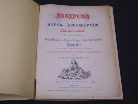 1873 SCRIPTUO SUPER APOCAKYSIM LATIN VOLUME - NICE ILLUSTRATIONS - KD 1999