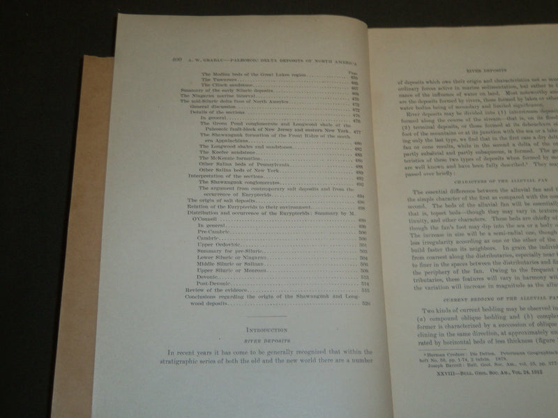 1913 EARLY PALEOZOIC DELTA DEPOSITS OF NORTH AMERICA BY AMADEUS W GRABAU- J 4990