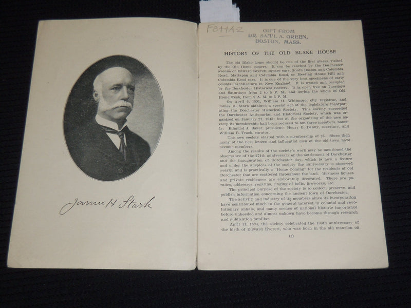 1907 PLACES IN DORCHESTER TO VISIT DURING ONE-HOME WEEK BY JAMES STARK - J 9886