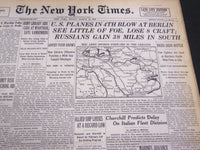 1944 MARCH 10 NEW YORK TIMES - U. S. PLANES IN 4TH BLOW AT BERLIN - NT 4342
