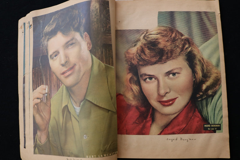 1940'S MOVIE STARS SCRAPBOOK, LOADED - BING CROSBY - ANN BLYTH - E 24937