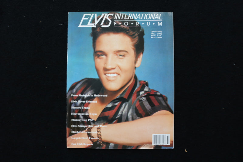 1993 FALL ELVIS INTERNATIONAL FORUM MAGAZINE - ELVIS PRESLEY COVER - E 24621