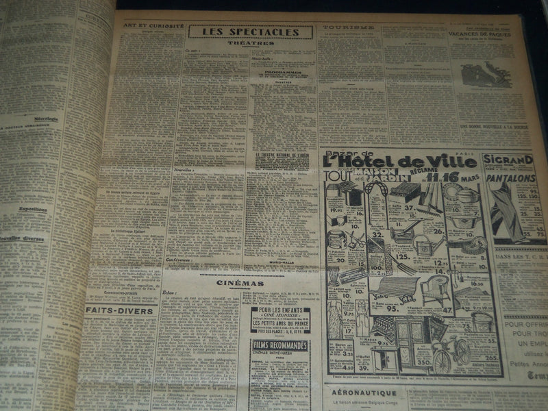 1935 JANUARY-MARCH LE TEMPS FRENCH NEWSPAPER BOUND VOLUME - VB 2