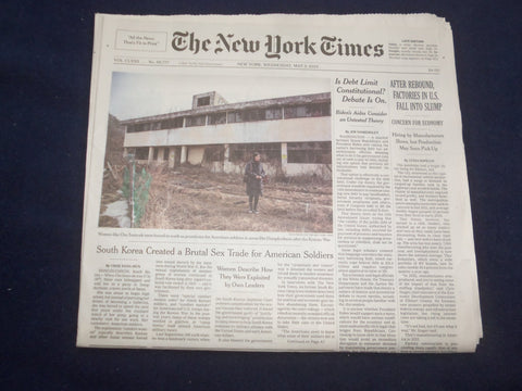 2023 MAY 3 NEW YORK TIMES - AFTER REBOUND, FACTORIES IN U.S FALL INTO SLUMP