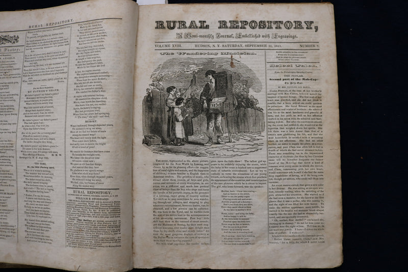 1841-1842 RURAL REPOSITORY MAGAZINE BOUND VOLUME - KD 9533