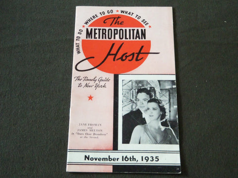 1935 NOVEMBER 16 THE METROPOLITAN HOST - JANE FROMAN & JAMES MELTON - J 2175