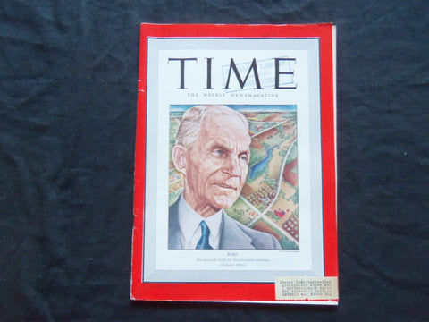 1941 MARCH 17 TIME MAGAZINE - HENRY FORD - T 756