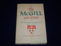 1975 THE MCGILL YOU KNEW EDITED BY EDGAR ANDREW COLLARD BOOK - KD 2919H