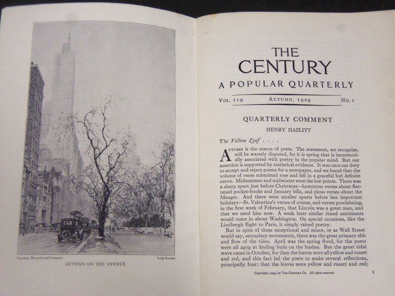 1929 & 1930 THE CENTUIRY POPULAR QUARTERLY MAGAZINE LOT OF 2 - KD 1849M